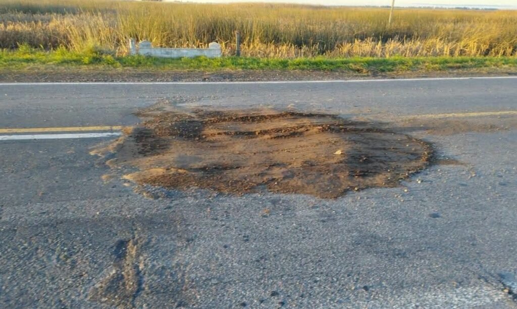 La Ruta 5 se cayó en un pozo
