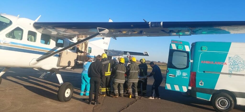 Vuelo sanitario: traslado de un bebé