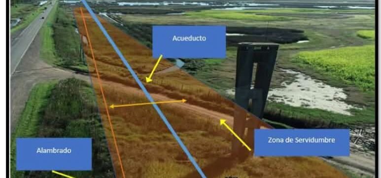 Avanza el nuevo acueducto sobre la Ruta 5